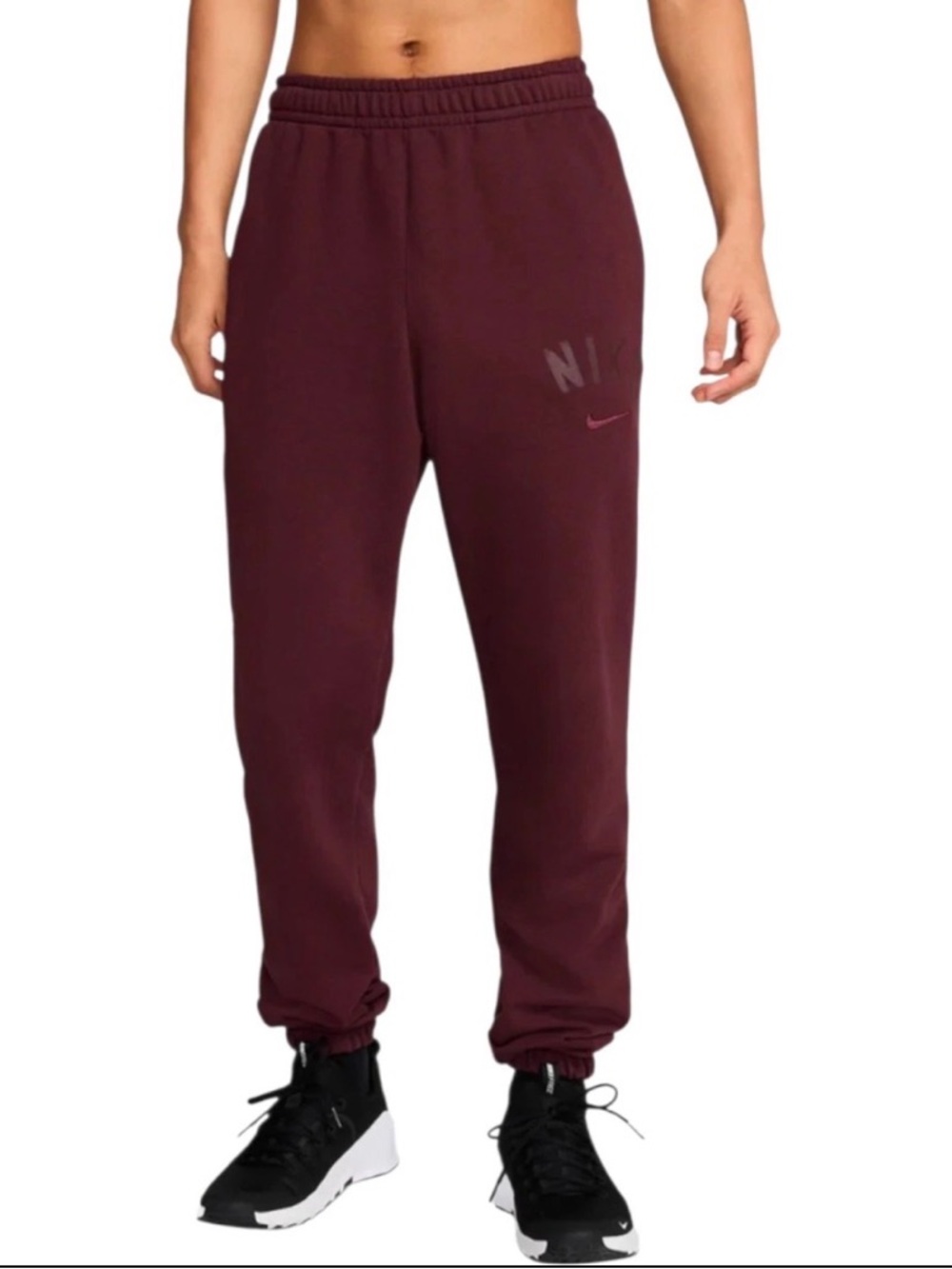 NWT Nike Swoosh Fleece Dri-FIT Jogger Pants FV9946-652 Burgundy Men’s XXL